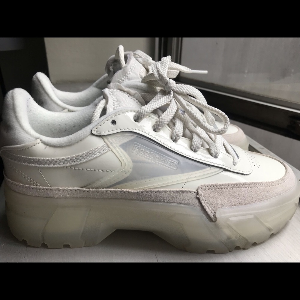 Cardi B Reebok Club C all white